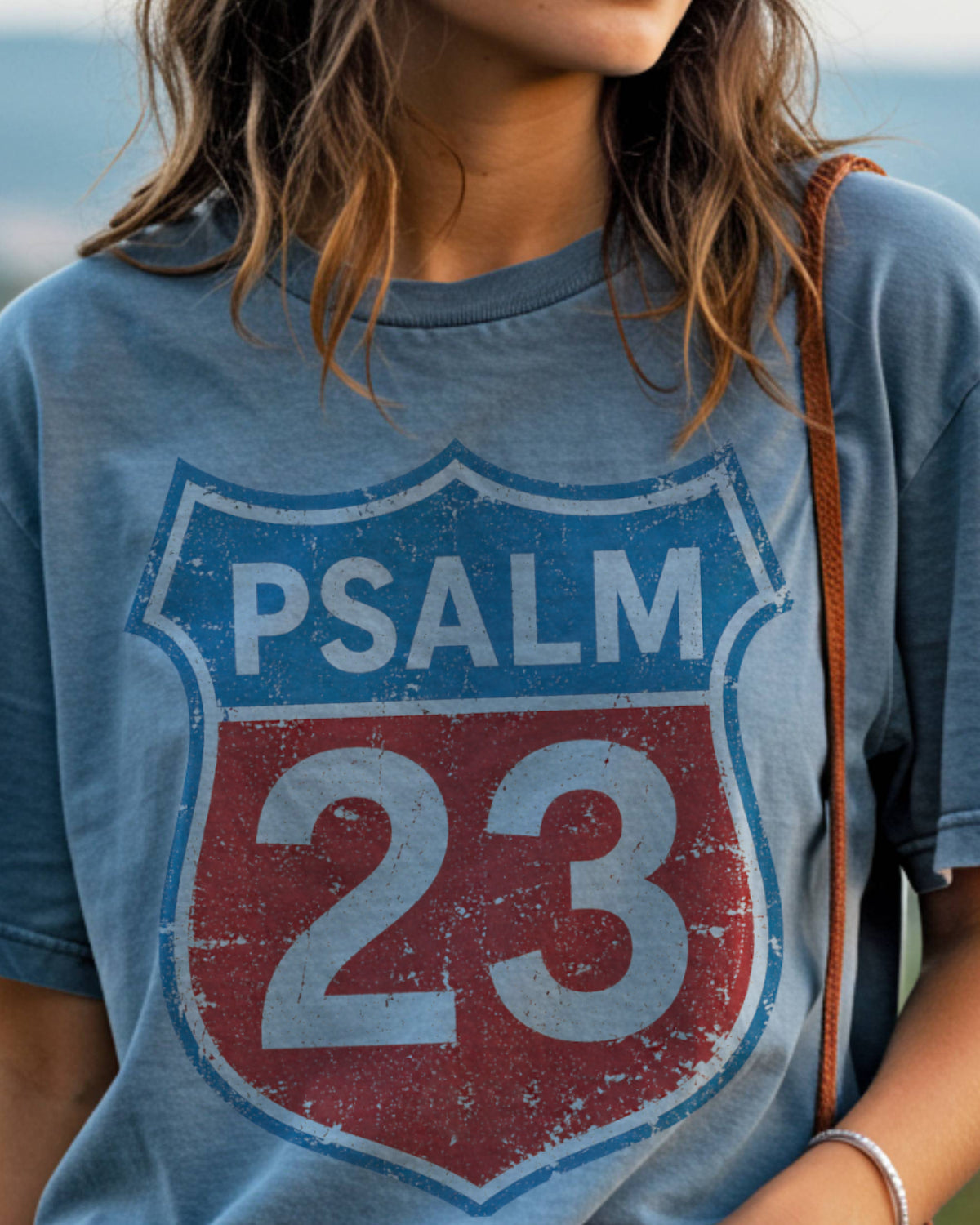Psalm 23 Route Tee  — Vintage Faith Graphic Tee