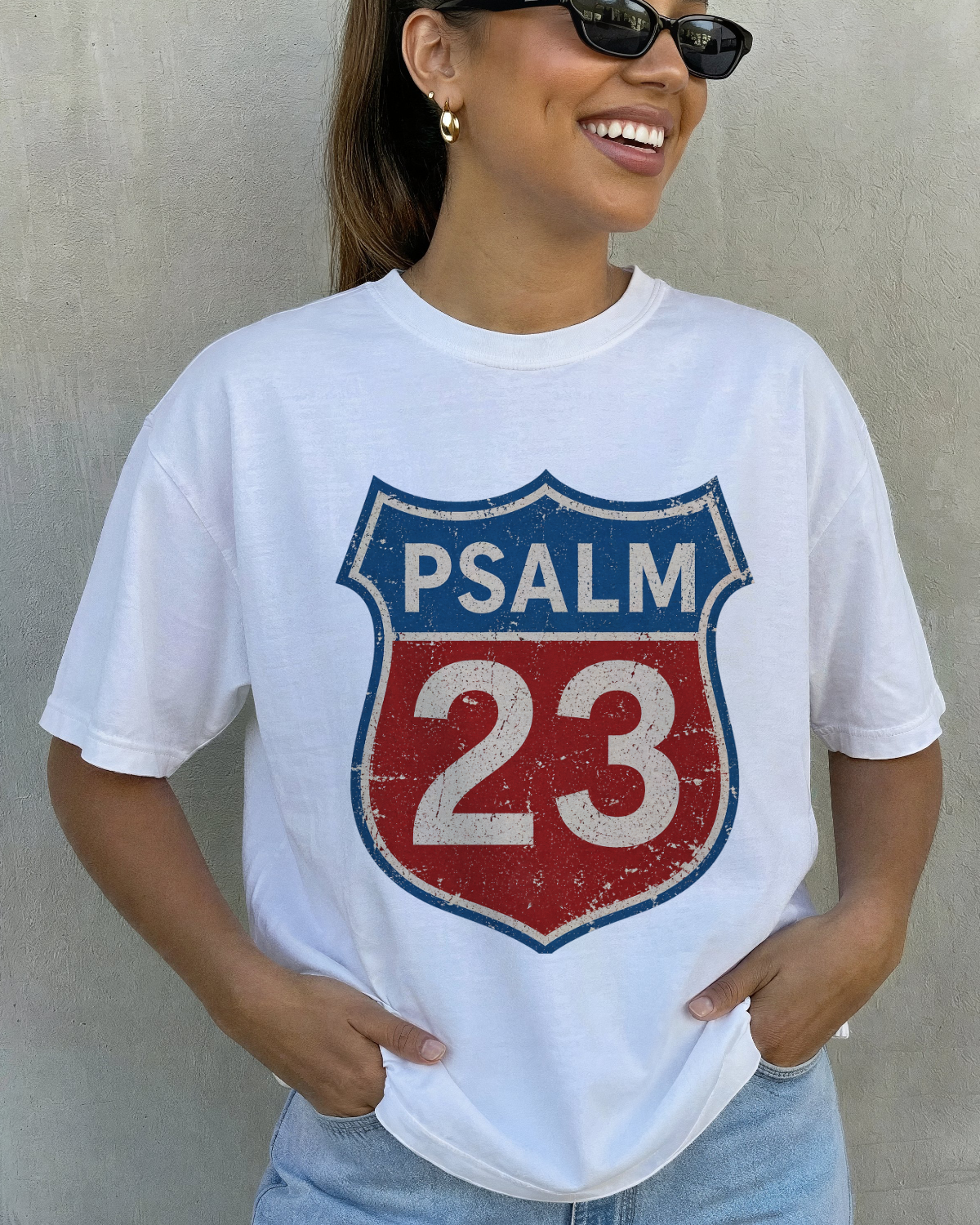 Psalm 23 Route Tee  — Vintage Faith Graphic Tee