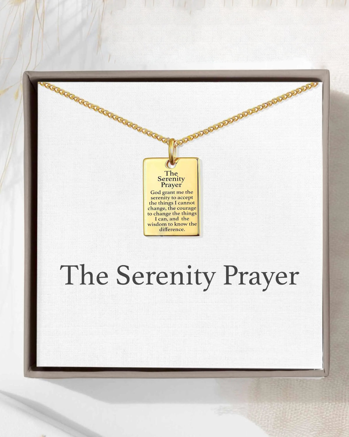 The Serenity Prayer Necklace - Micro Engraved