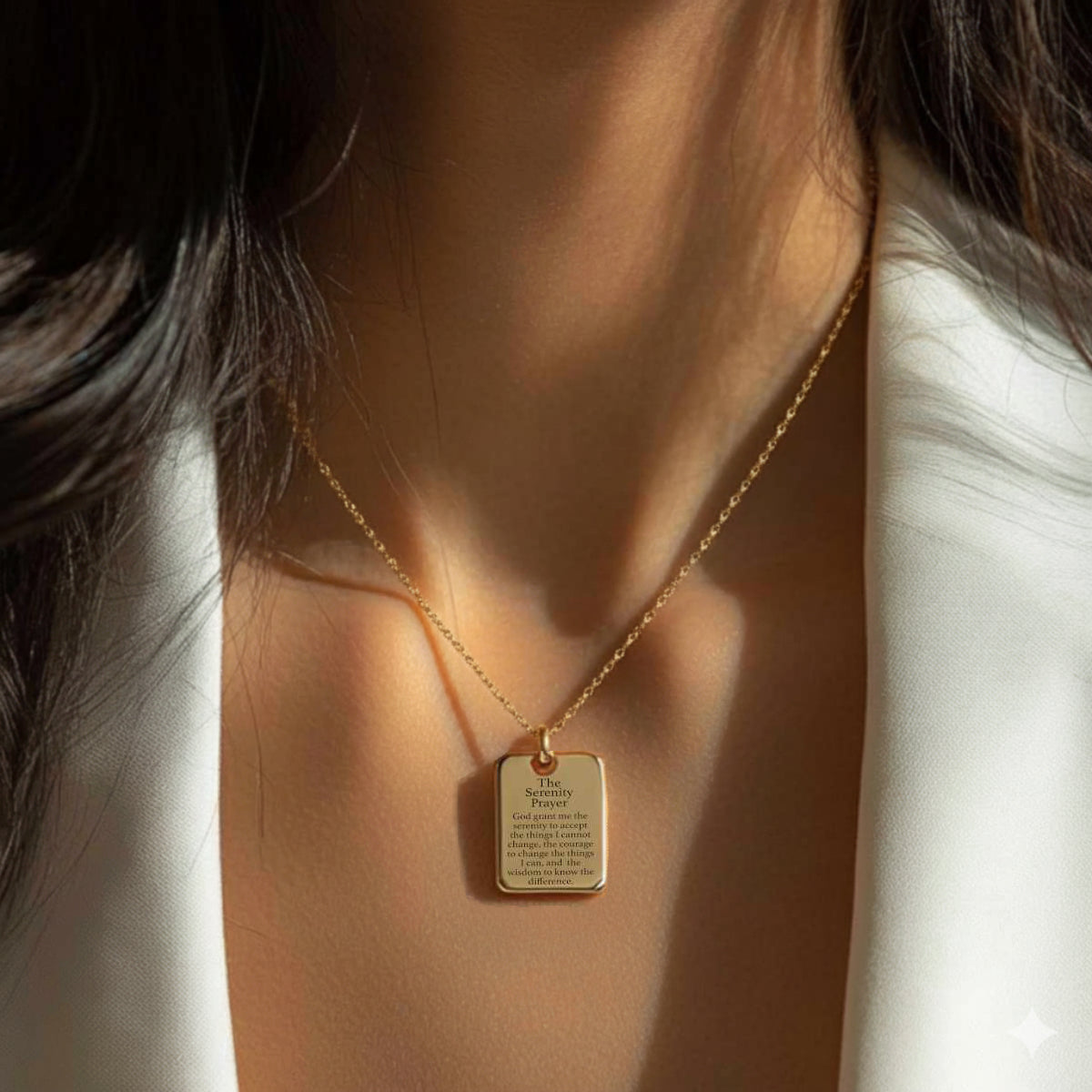 The Serenity Prayer Necklace - Micro Engraved