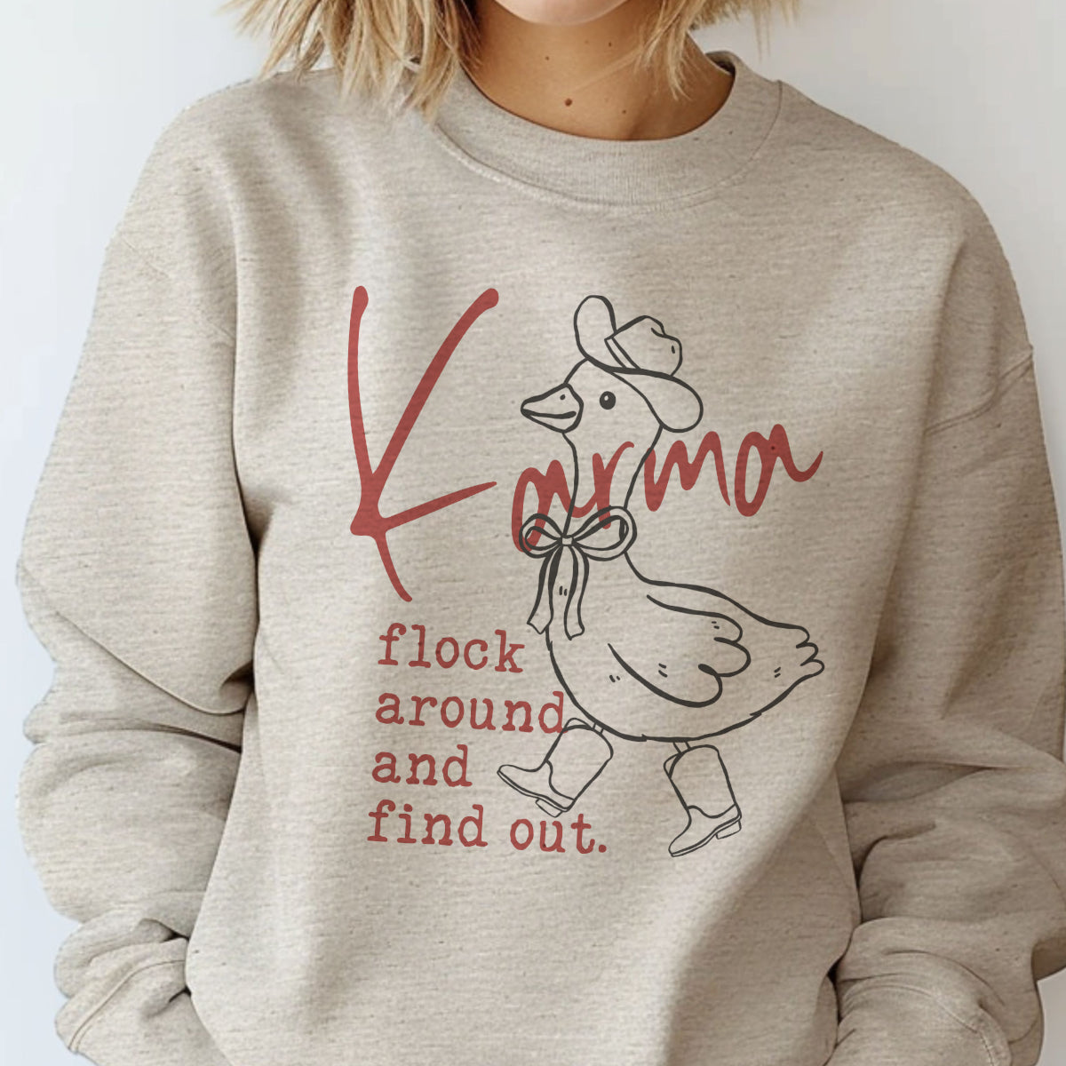 Silly Goose Karma Sweatshirt – Funny Unisex Crewneck
