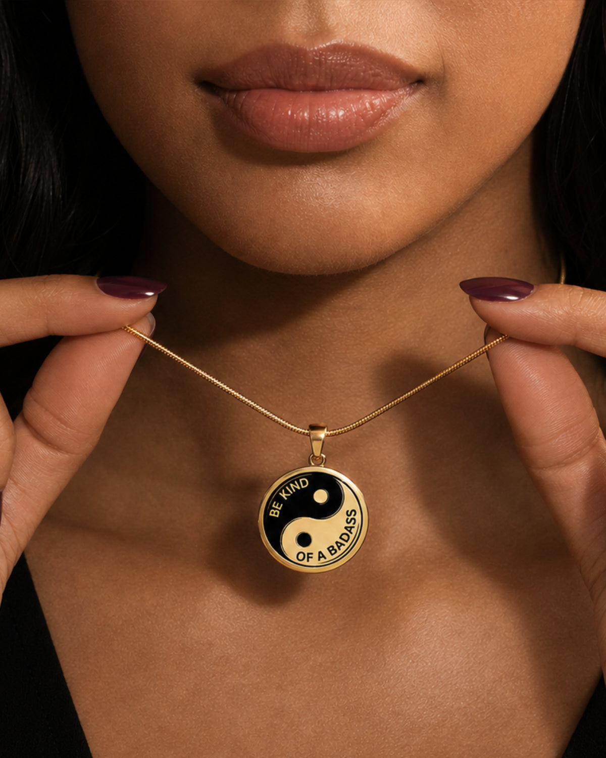 Be Kind of a Badass Empowerment Necklace (Yin Yang Necklace)