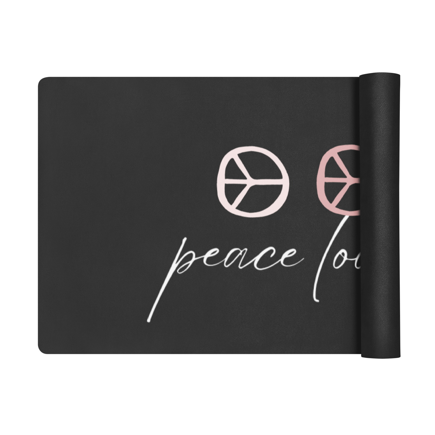 Peace Looks Good on Me Yoga Mat – Stylish Non-Slip Suede & Rubber Mat for Home, Gym & Studio