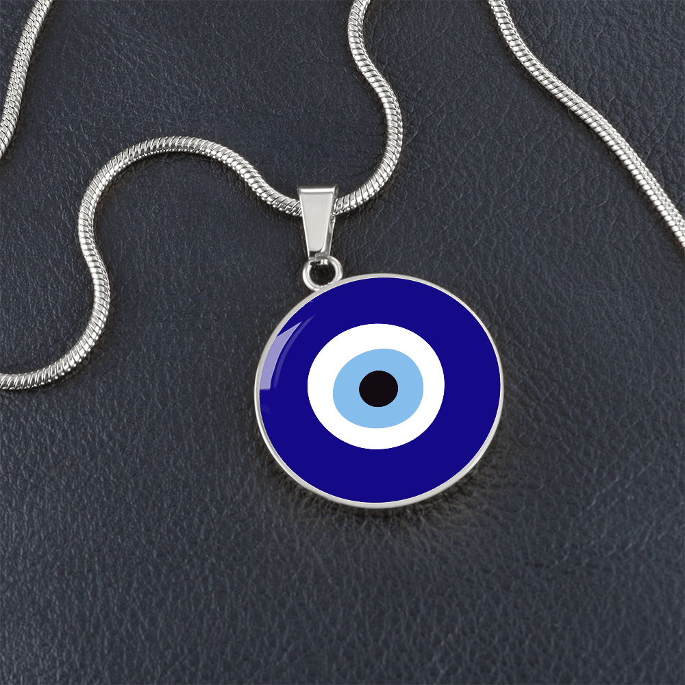 Evil Eye Necklace — Protection & Good Energy Pendant (18K Gold Plated/ Stainless Steel)
