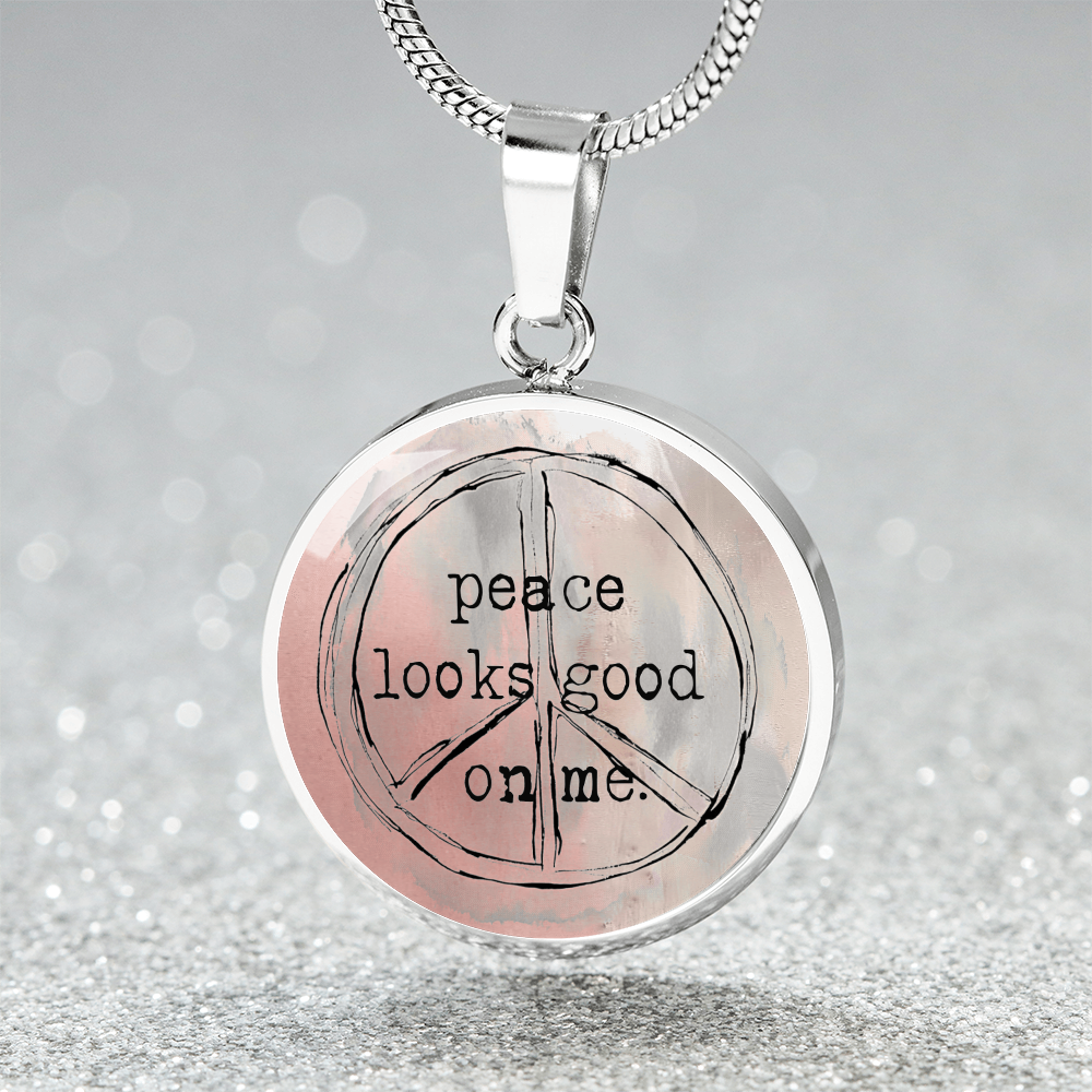 Peace Looks Good On Me Necklace – Bold Inner Calm Pendant for Spiritual Women