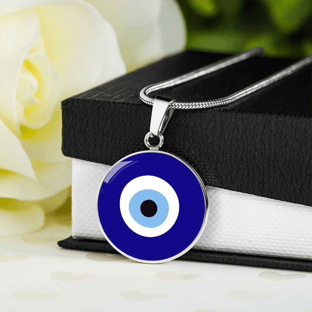 Evil Eye Necklace — Protection & Good Energy Pendant (18K Gold Plated/ Stainless Steel)