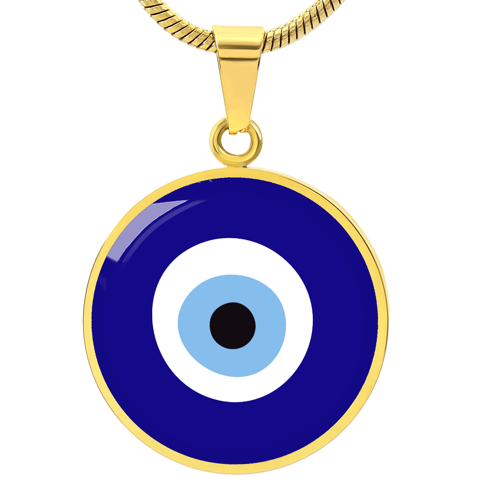 Evil Eye Necklace — Protection & Good Energy Pendant (18K Gold Plated/ Stainless Steel)