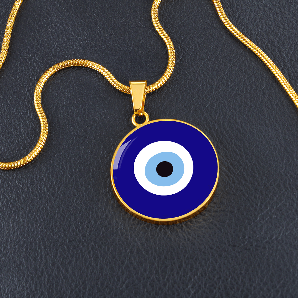 Evil Eye Necklace — Protection & Good Energy Pendant (18K Gold Plated/ Stainless Steel)