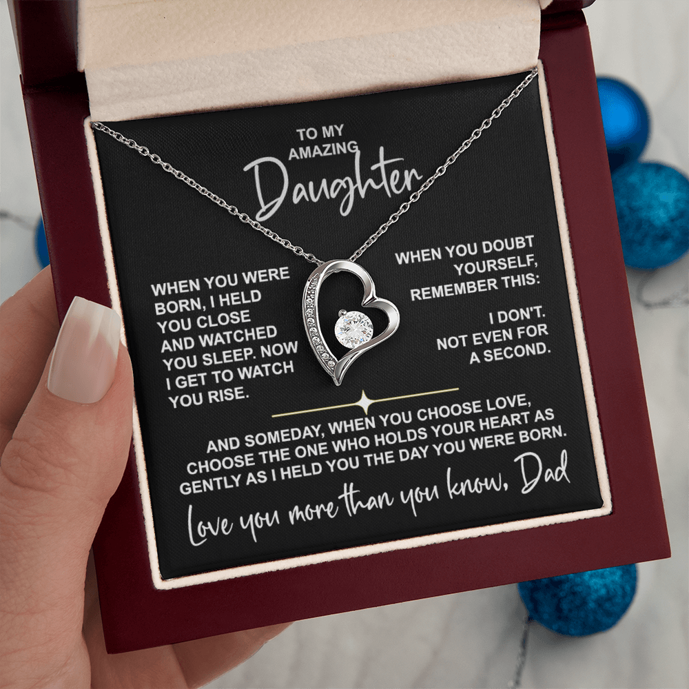 Dad Daughter Necklace The day you were born