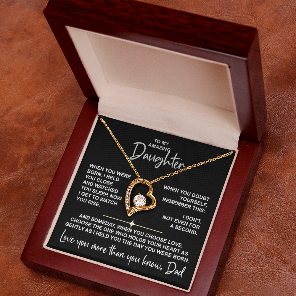 Dad Daughter Necklace The day you were born