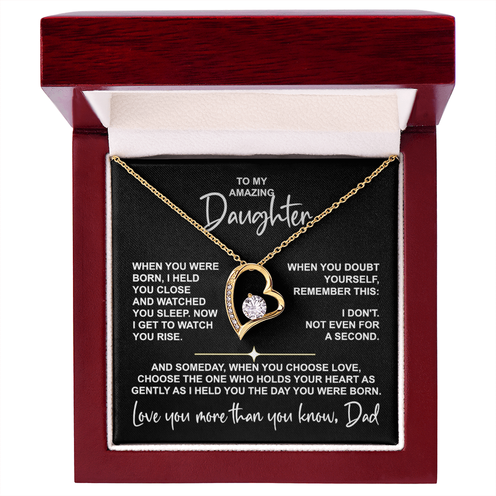 Dad Daughter Necklace The day you were born