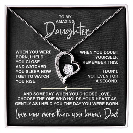 Dad Daughter Necklace The day you were born