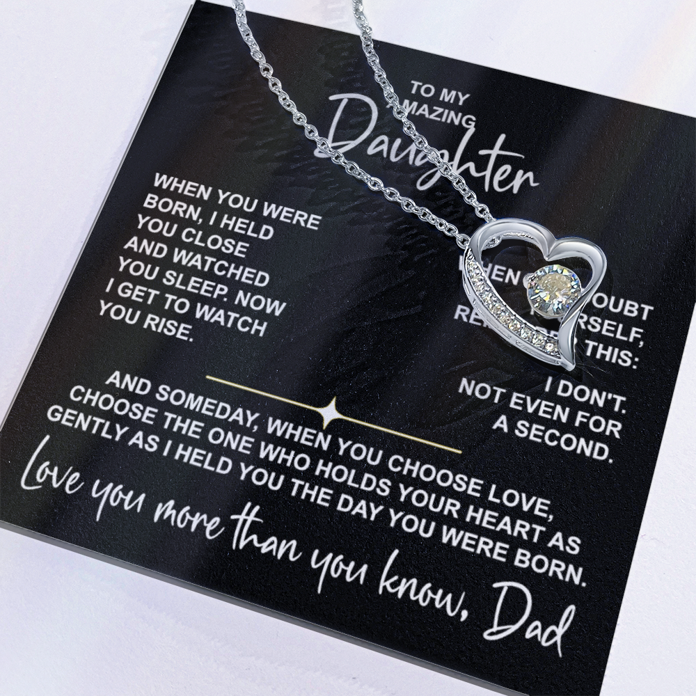 Dad Daughter Necklace The day you were born