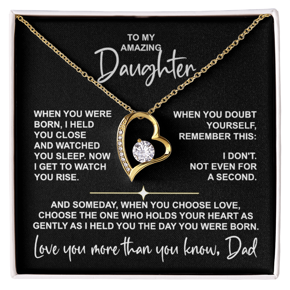 Dad Daughter Necklace The day you were born