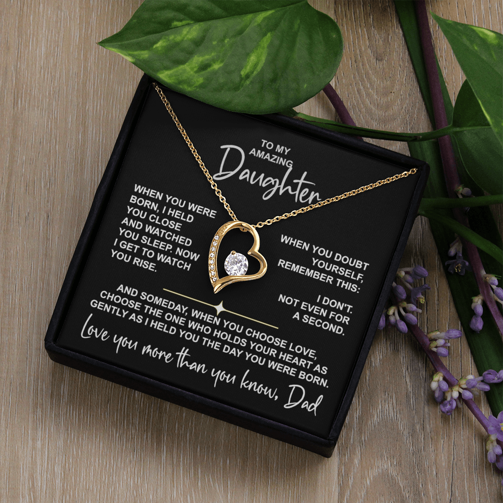 Dad Daughter Necklace The day you were born