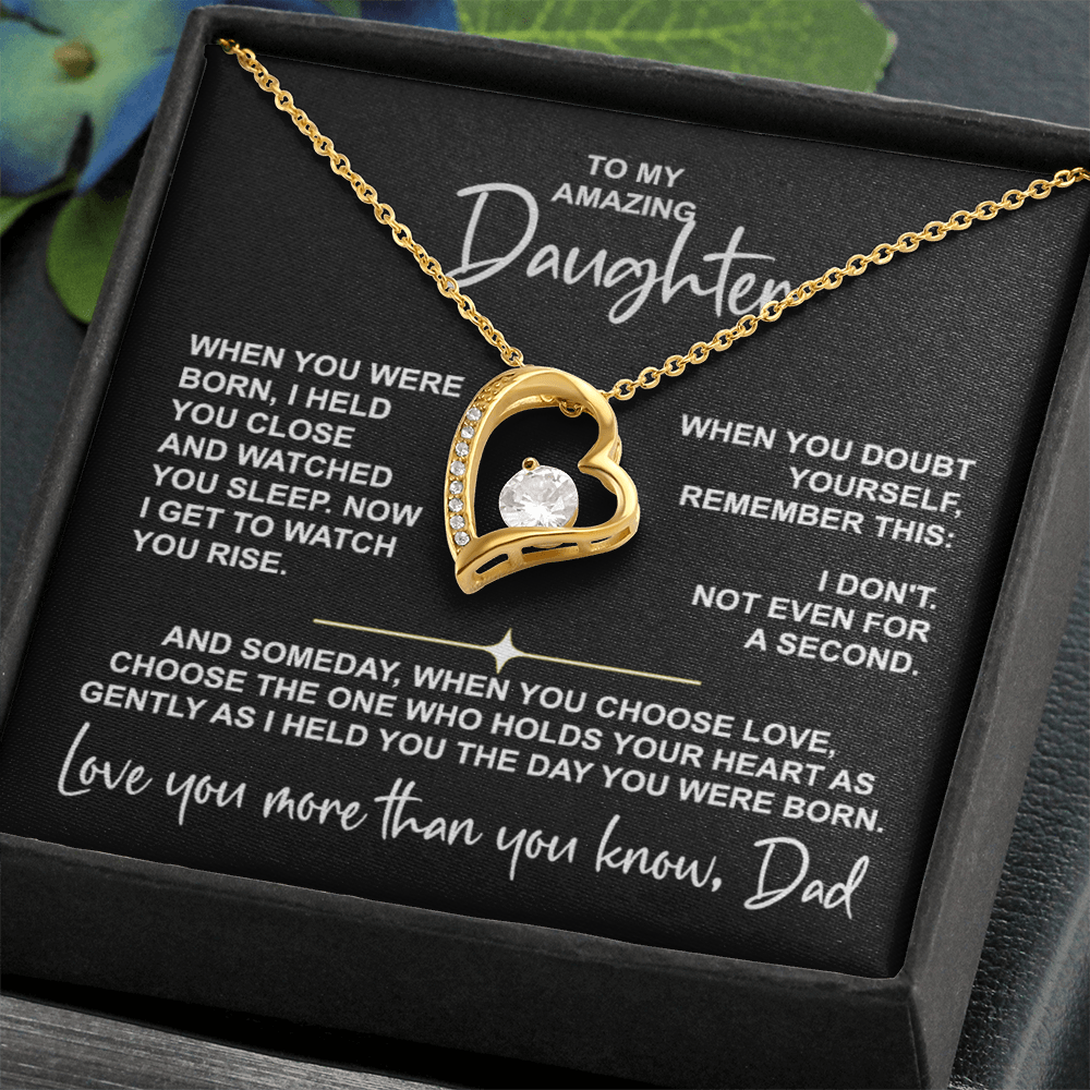 Dad Daughter Necklace The day you were born