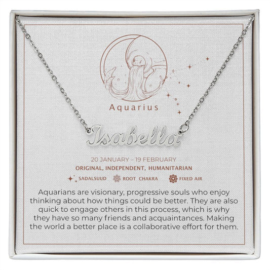 Aquarius Astrology Necklace
